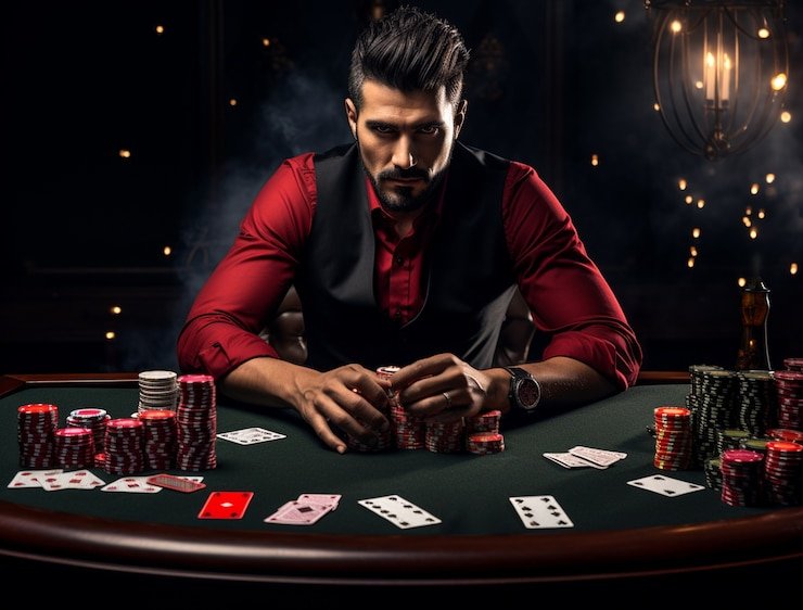 Live dealer studio with professional dealer, multiple camera angles, and real gaming table